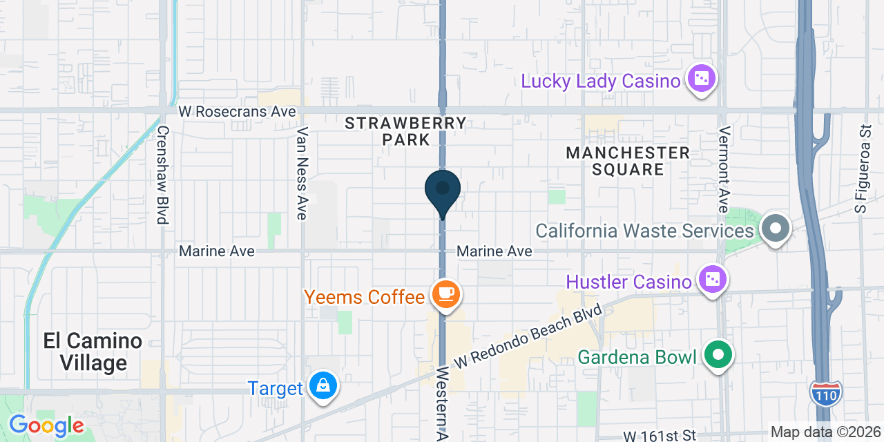 Map showing Los Angeles County, CA