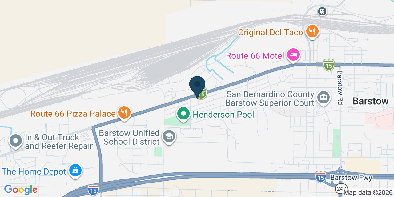 Map showing Barstow, San Bernardino County, CA