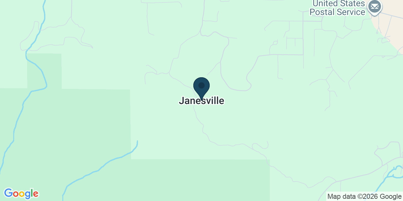 Map showing Janesville, Lassen County, CA