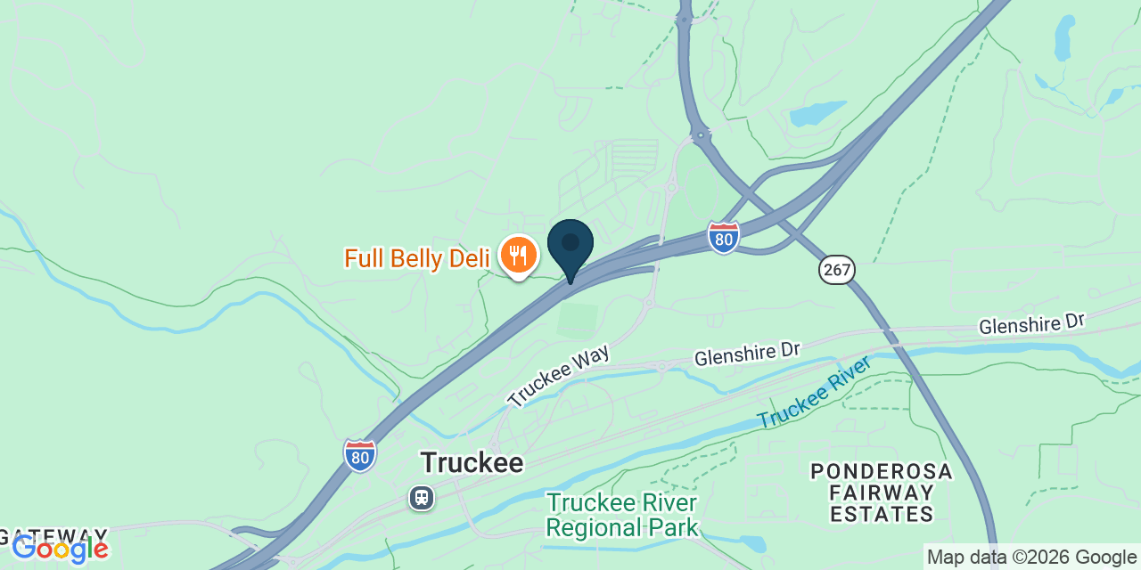 Map showing Truckee, Nevada County, CA