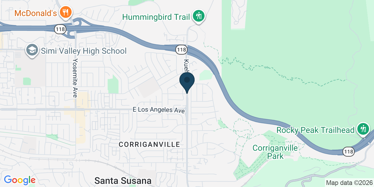 Map showing Ventura County, CA