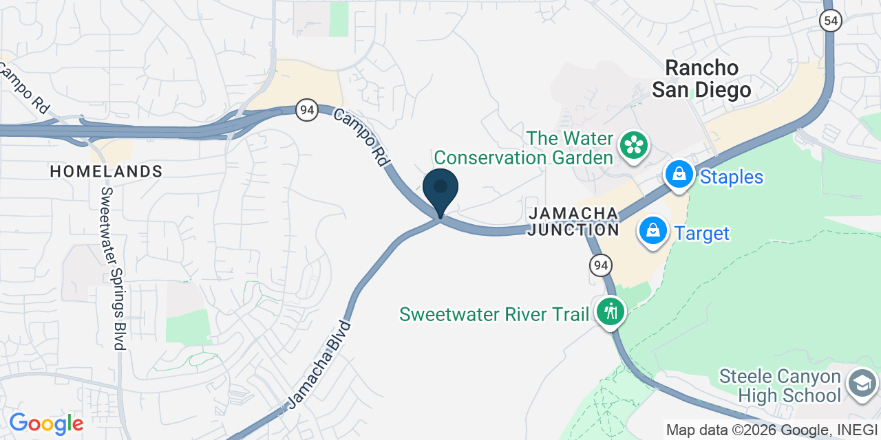 Map showing Spring Valley, San Diego County, CA