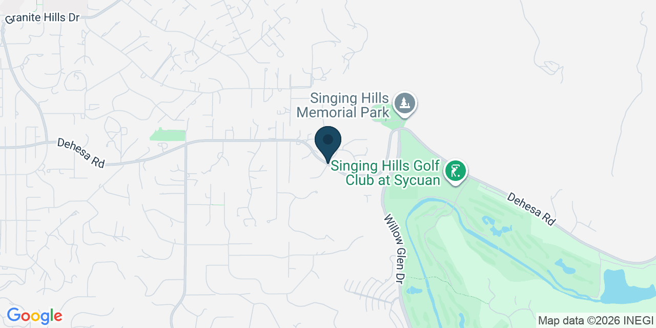 Map showing Granite Hills, San Diego County, CA