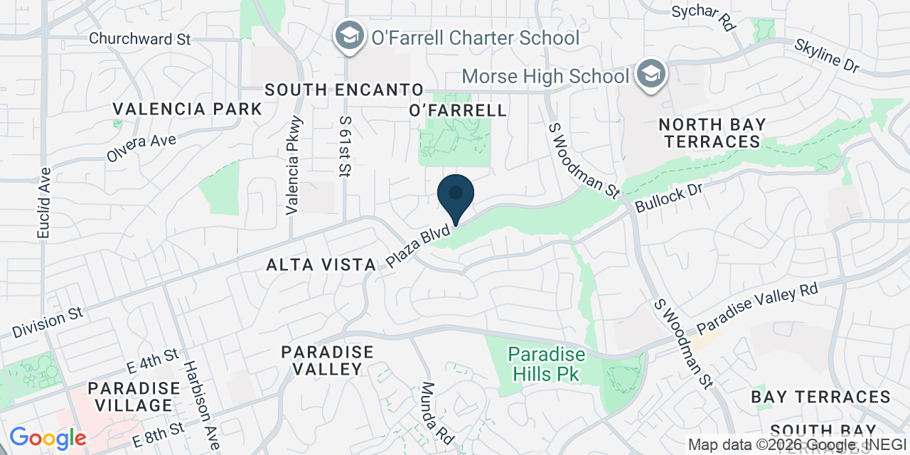 Map showing San Diego County, CA
