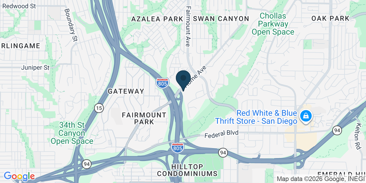 Map showing San Diego, San Diego County, CA