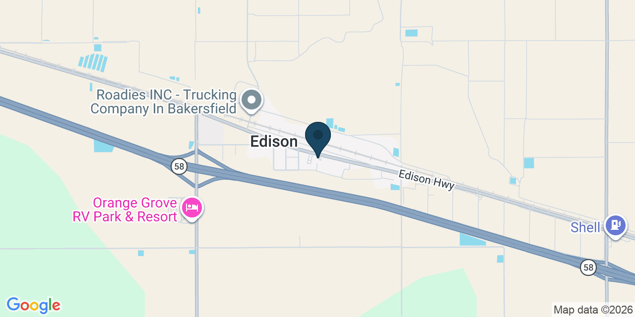 Map showing Bakersfield, Kern County, CA