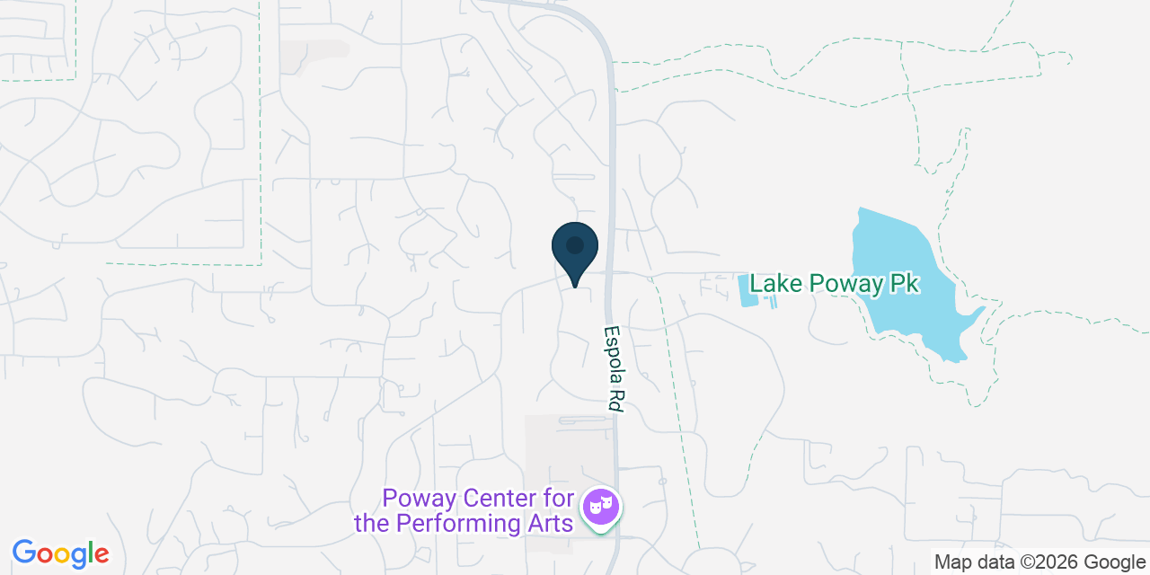 Map showing Poway, San Diego County, CA