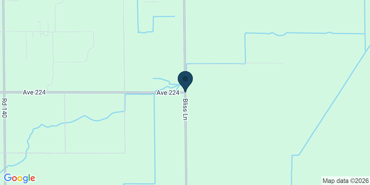 Map showing Tulare County, CA