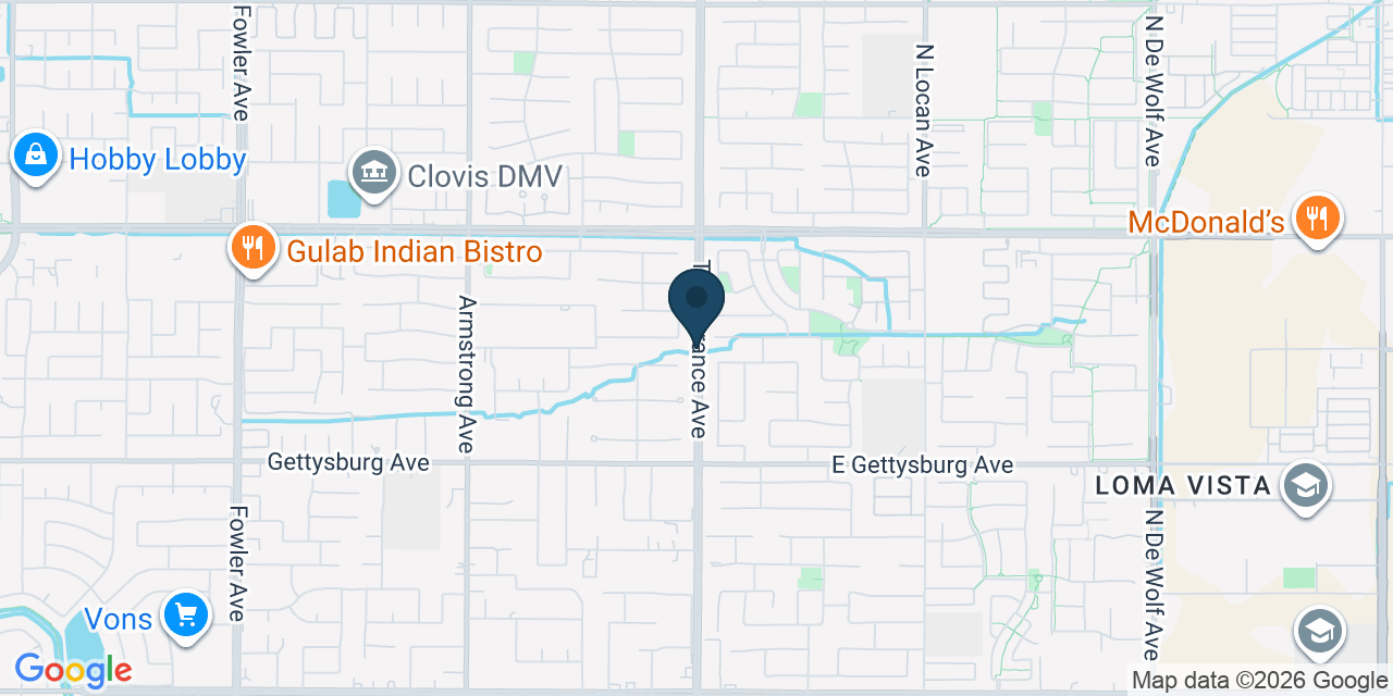 Map showing Fresno County, CA