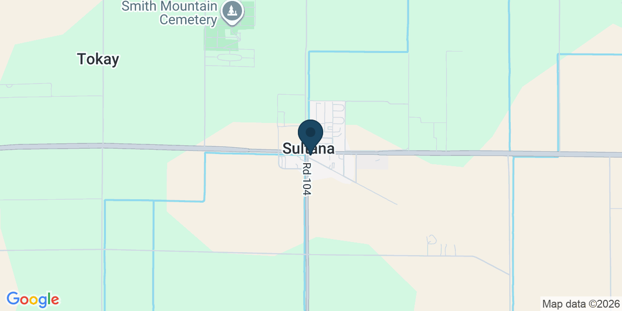Map showing Sultana, Tulare County, CA