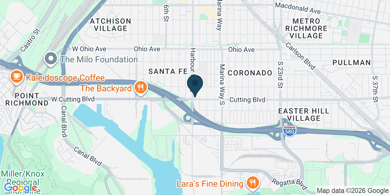 Map showing Richmond, Contra Costa County, CA