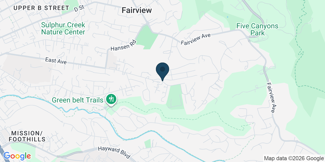Map showing Fairview, Alameda County, CA