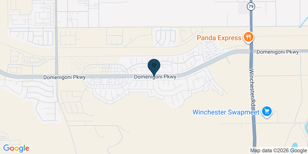 Map showing Winchester, Riverside County, CA