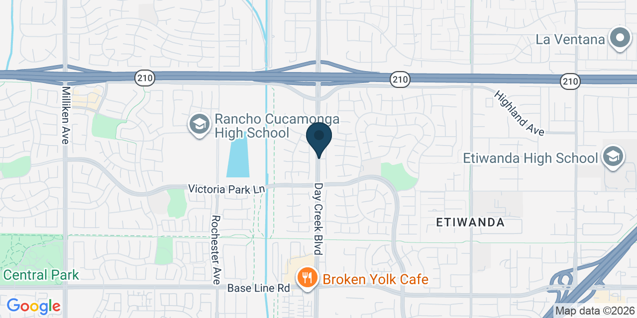 Map showing Rancho Cucamonga, San Bernardino County, CA
