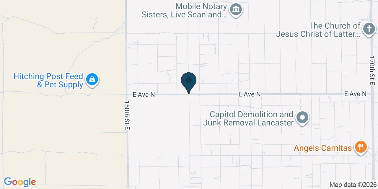 Map showing Los Angeles County, CA