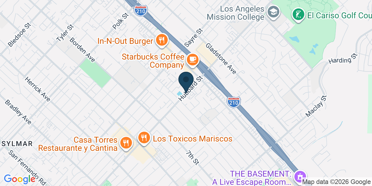 Map showing Los Angeles County, CA