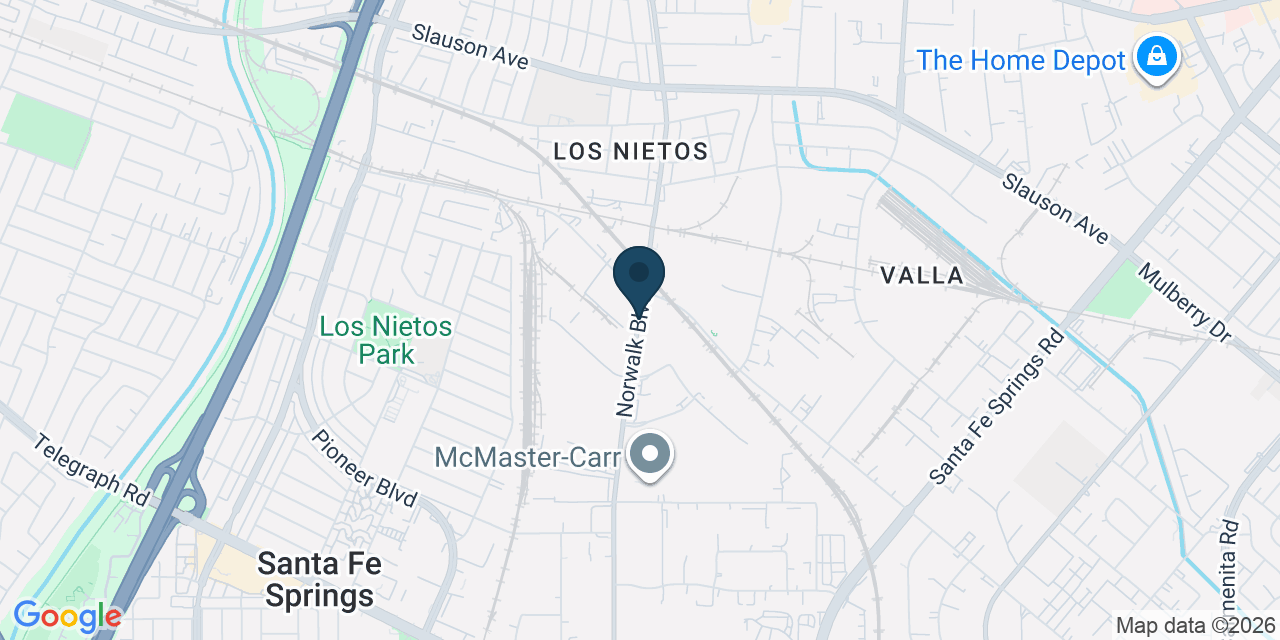Map showing Los Angeles County, CA