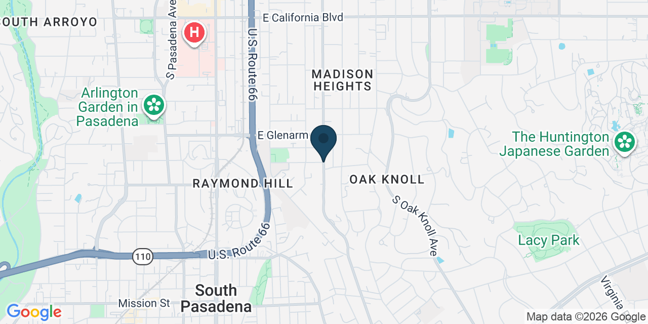 Map showing Los Angeles County, CA