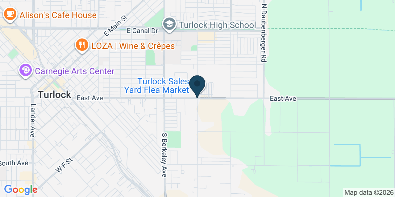 Map showing Stanislaus County, CA