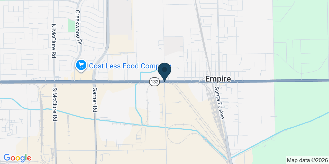 Map showing Empire, Stanislaus County, CA