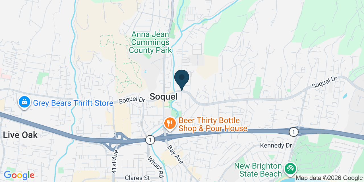 Map showing Soquel, Santa Cruz County, CA