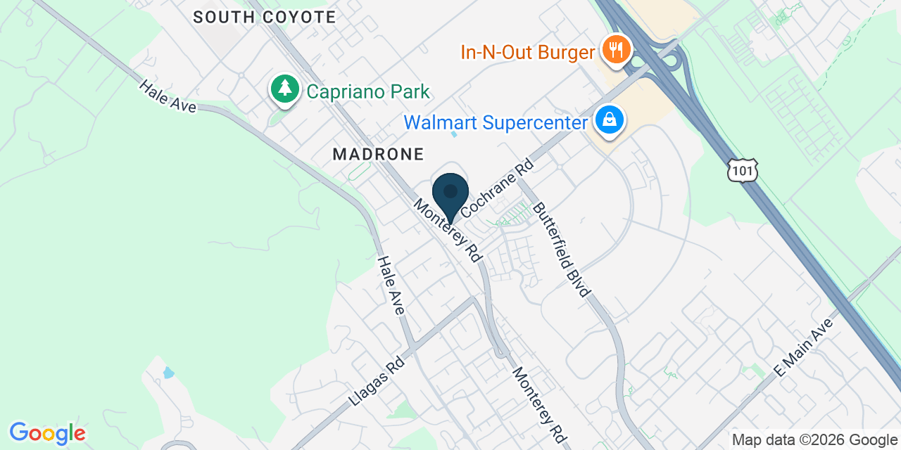 Map showing Morgan Hill, Santa Clara County, CA