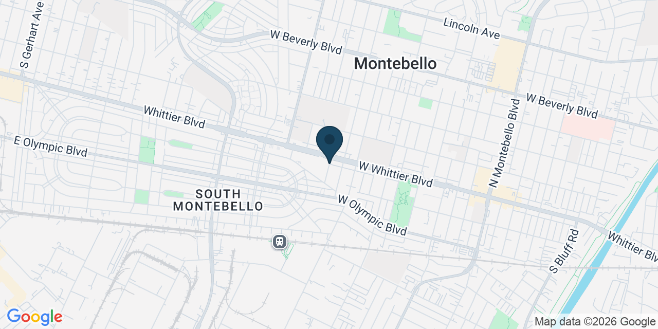 Map showing Montebello, Los Angeles County, CA