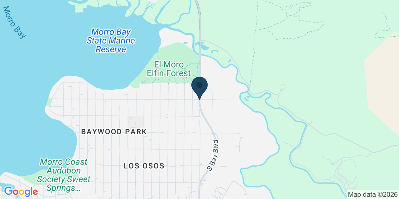 Map showing Baywood-Los Osos, San Luis Obispo County, CA