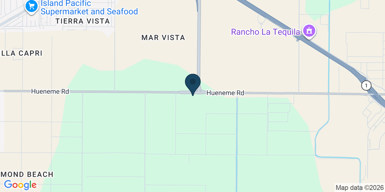 Map showing Oxnard, Ventura County, CA