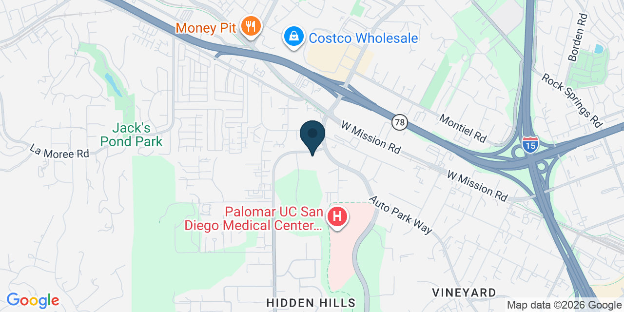 Map showing Escondido, San Diego County, CA