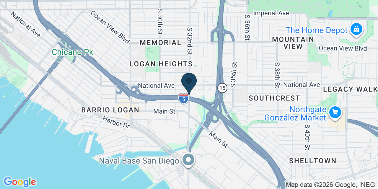 Map showing San Diego, San Diego County, CA
