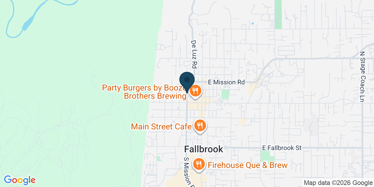 Map showing Fallbrook, San Diego County, CA