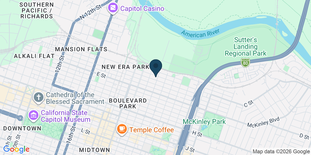 Map showing Sacramento, Sacramento County, CA