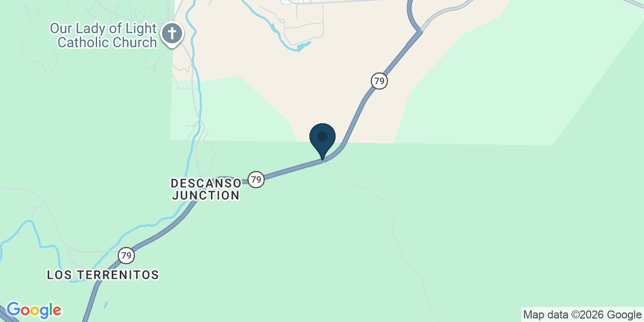 Map showing Descanso, San Diego County, CA
