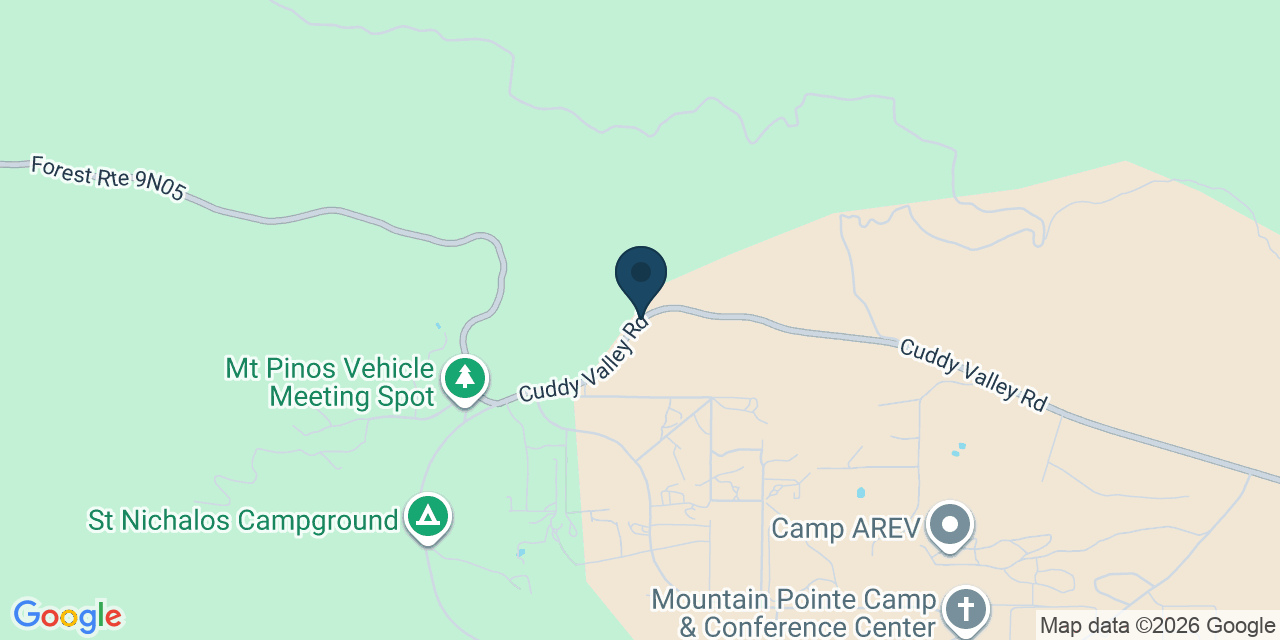 Map showing Frazier Park, Kern County, CA