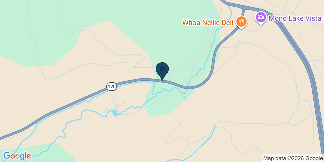 Map showing Lee Vining, Mono County, CA