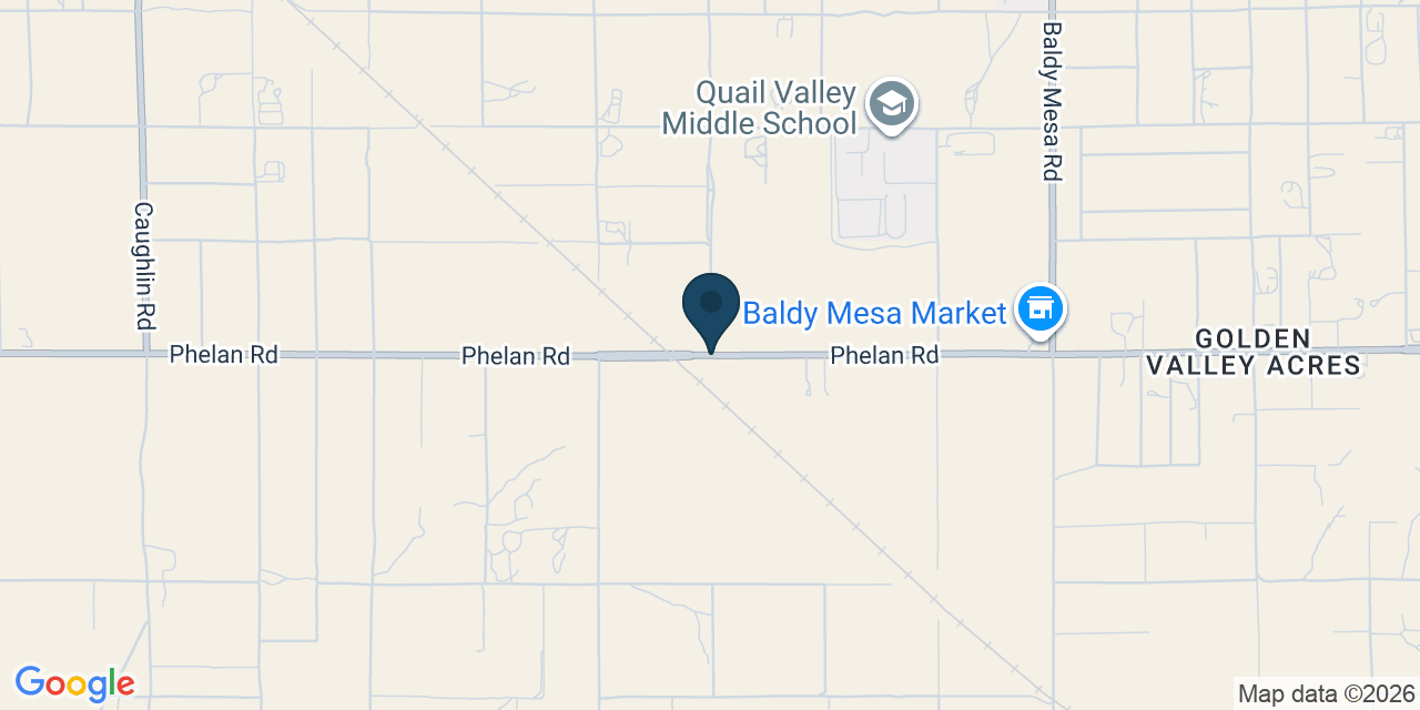 Map showing Phelan, San Bernardino County, CA