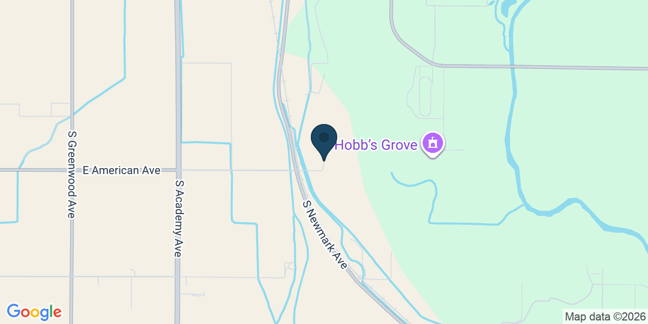 Map showing Sanger, Fresno County, CA
