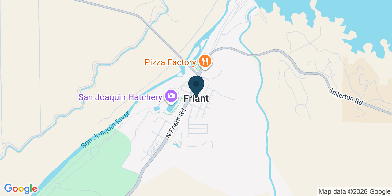 Map showing Friant, Fresno County, CA