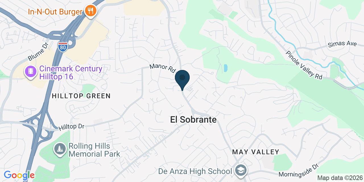 Map showing El Sobrante, Contra Costa County, CA