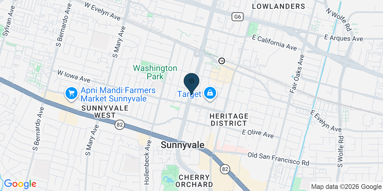 Map showing Sunnyvale, Santa Clara County, CA