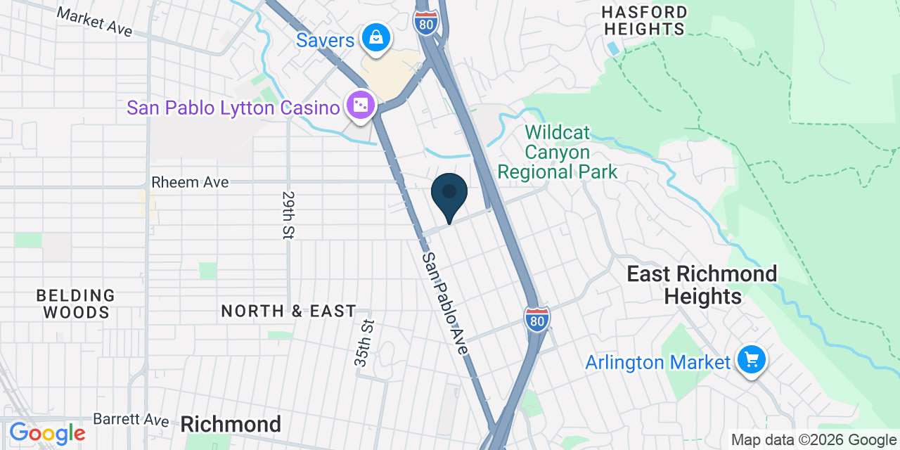 Map showing Contra Costa County, CA