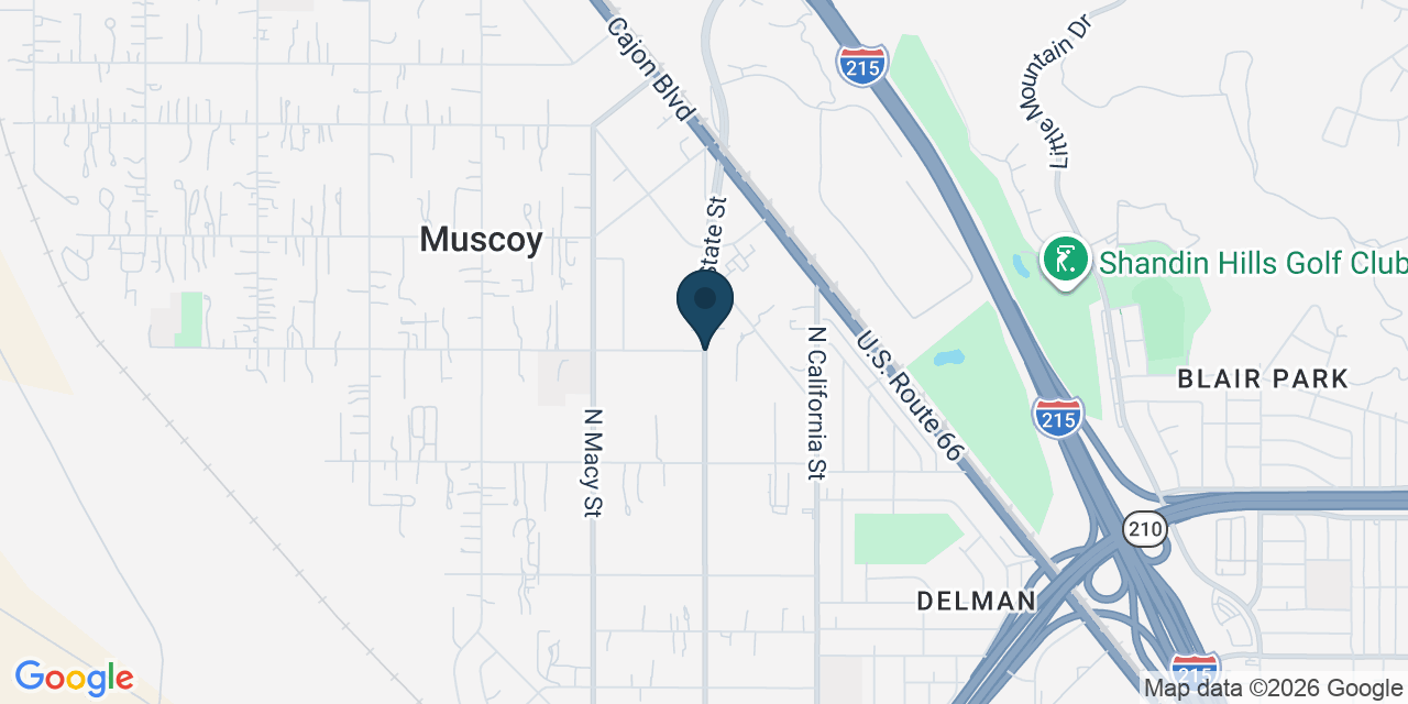 Map showing Muscoy, San Bernardino County, CA