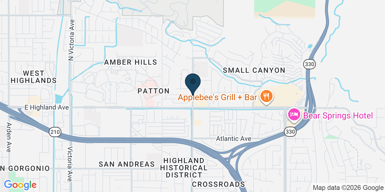 Map showing San Bernardino County, CA