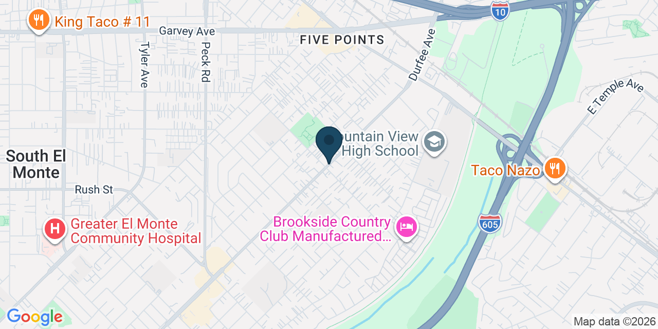 Map showing Los Angeles County, CA