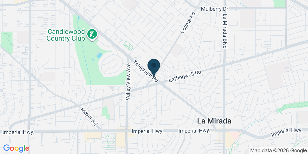 Map showing South Whittier, Los Angeles County, CA
