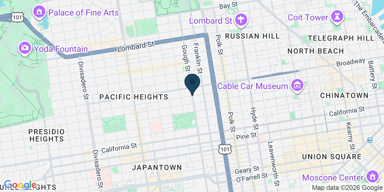 Map showing San Francisco, San Francisco County, CA