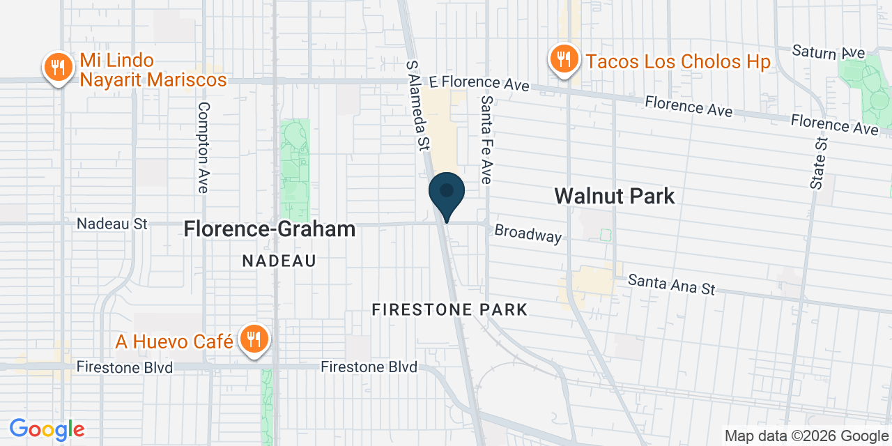 Map showing Florence-Graham, Los Angeles County, CA
