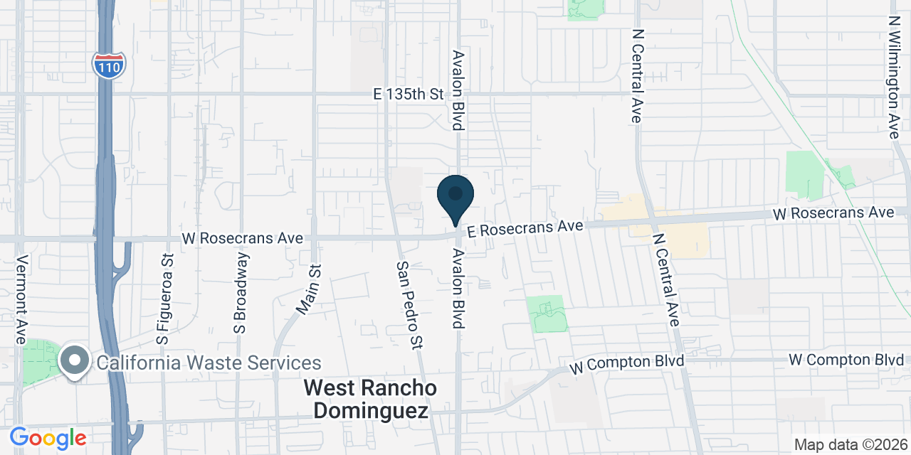 Map showing Gardena, Los Angeles County, CA