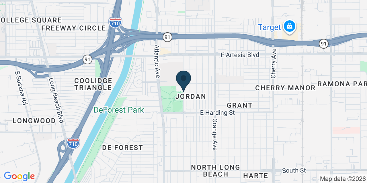 Map showing Long Beach, Los Angeles County, CA